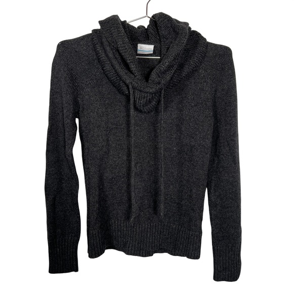 Columbia Sweaters - Columbia Womens Small Cowl Neck Sweater Charcoal Gray Wool Blend
